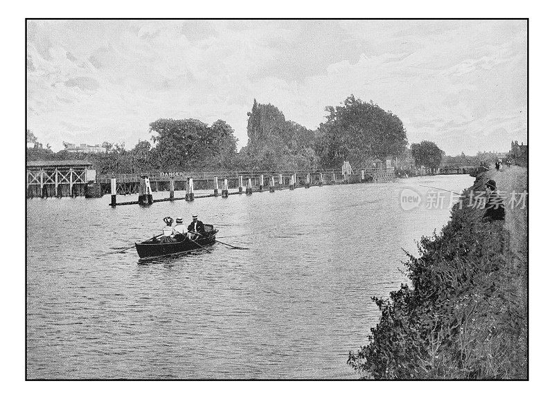 古董伦敦的照片:Molesey Weir